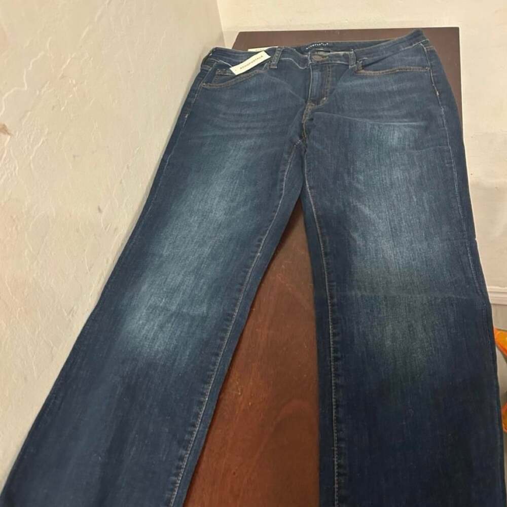 Aeropostale Mid Rise Bootcut Jeans Size 12R Dark Wash Denim NWT
